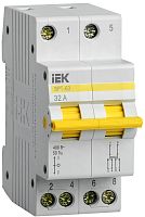 Выключатель-разъединитель трехпозиционный ВРТ-63 2P 32А | код MPR10-2-032 | IEK